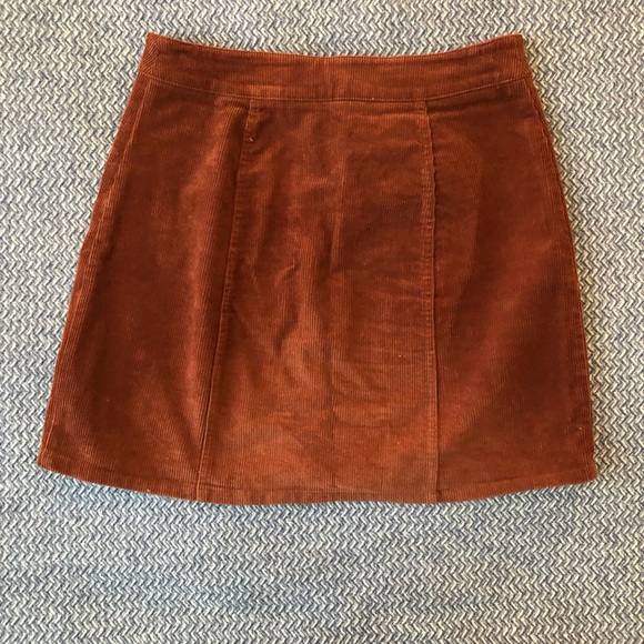 Brown Corduroy Skirt - Picture 4 of 7